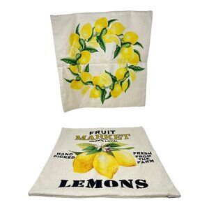 Fruit Market Lemon Decorative Pillow Covers Fresh Hand Picked Lemons 18x18